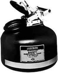 Justrite - Safety Disposal Cans Capacity (Gal.): 5.00 Material: Polyethylene - Exact Tool & Supply