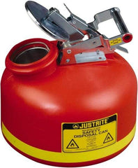Justrite - Safety Disposal Cans Capacity (Gal.): 2.00 Material: Polyethylene - Exact Tool & Supply