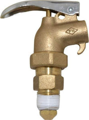 Justrite - 3/4" NPT Brass Adjustable Drum Faucet - FM Approved, Internal Arrester, Self Closing - Exact Tool & Supply