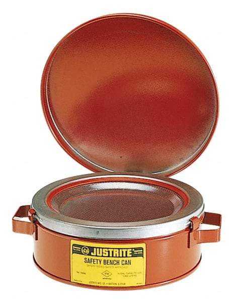 Justrite - Safety Bench Cans & Dip/Wash Tanks Type: Bench Can Capacity (Qt.): 2.00 - Exact Tool & Supply