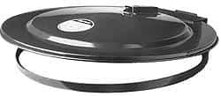 Justrite - 30 Gal, Steel Drum Cover - Hinged Self-Closing Drum Cover - Exact Tool & Supply