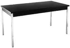 Made in USA - 40" Long x 20" Wide x 29" High Stationary Apron Tables - Walnut (Color), Steel - Exact Tool & Supply