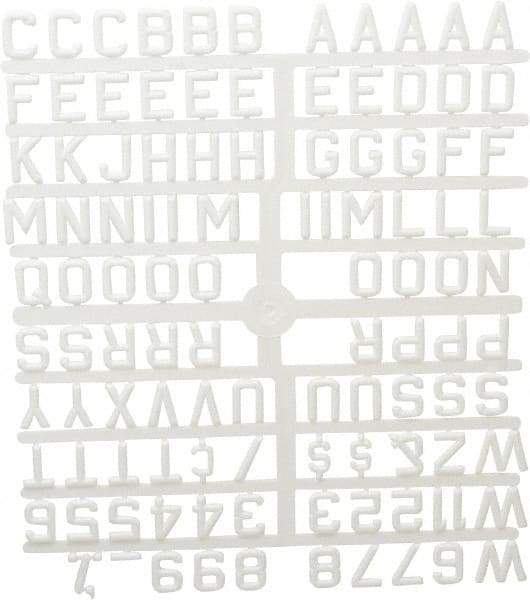 Ghent - Plastic Letter Kits Type: Reusable Letters Display Size: 3/4 (Inch) - Exact Tool & Supply