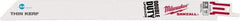 Milwaukee Tool - 9" Long x 3/4" Thick, Bi-Metal Reciprocating Saw Blade - Straight Profile, 18 TPI, Toothed Edge, Universal Shank - Exact Tool & Supply