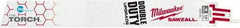 Milwaukee Tool - 9" Long x 1" Thick, Bi-Metal Reciprocating Saw Blade - Straight Profile, 14 TPI, Toothed Edge, Universal Shank - Exact Tool & Supply