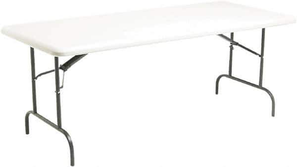 ICEBERG - 30" Long x 72" Wide x 29" High, Folding Table - Platinum - Exact Tool & Supply
