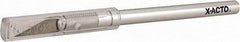 X-ACTO - 6" OAL Carbon Steel Hobby Knife - #11 Classic Fine Point Blade, Aluminum Handle - Exact Tool & Supply