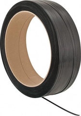 Made in USA - 9,000' Long x 1/2" Wide, Coil Case Polypropylene Strapping - 400 Lb Capacity, 0.018" Thick - Exact Tool & Supply