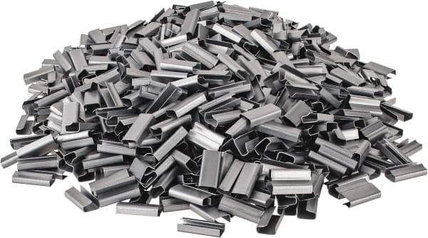 Made in USA - 1/2 Inch Wide, Metal Open Seal - 1,000 Piece - Exact Tool & Supply