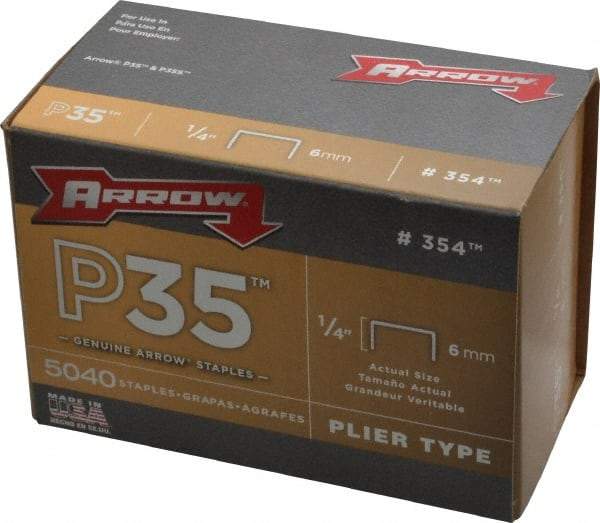 Arrow - 1/4" Wide Crown Staples - 1/4" Leg Length - Exact Tool & Supply