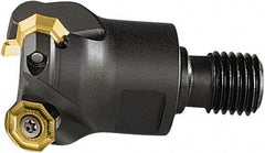 Seco - 43° Lead Angle, 40mm Max Cut Diam, 32mm Min Cut Diam, 3.5mm Max Depth of Cut, Indexable Chamfer and Angle End Mill - 3 Inserts, OF.. 05.. Insert Style, 40mm Overall Length, Through Coolant, Modular Connection - Exact Tool & Supply