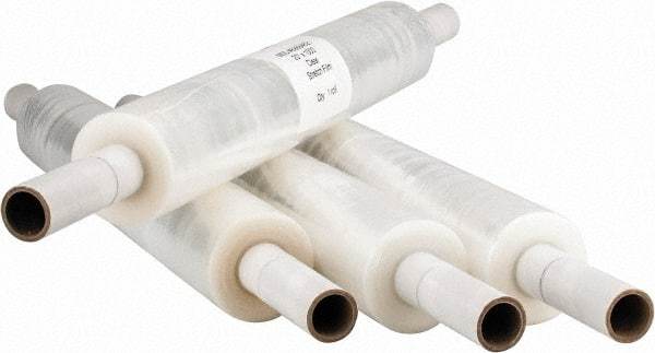 Stretch Associates - 20" x 1,000' 80 Gauge Clear Hand Held Stretch & Pallet Wrap with Extended Core - 80 Gauge, Clear - Exact Tool & Supply