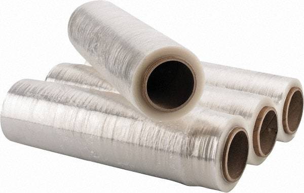 Stretch Associates - 18" x 1,500' 75 Gauge Clear Hand Held Stretch & Pallet Wrap for Use with Dispenser - 4 Piece, 75 Gauge, Clear - Exact Tool & Supply