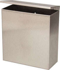Made in USA - Stainless Steel Sanitary Napkin Disposal Unit - Surface Mount, 10" High x 9" Wide x 4" Deep, White - Exact Tool & Supply