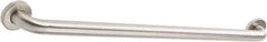 Made in USA - Washroom Partition Stainless Steel Grab Bar - 36 Inch Long - Exact Tool & Supply