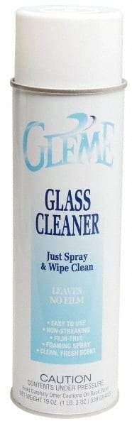 Made in USA - 20 oz Aerosol Fresh Glass Cleaner - Use on Glass Surfaces, Mirrors, Windows, Windshields - Exact Tool & Supply