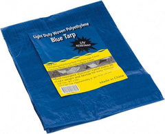 Value Collection - 10' Long x 8' Wide Polyethylene Tarp & Dust Cover - Blue - Exact Tool & Supply