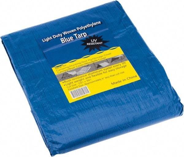 Value Collection - 30' Long x 15' Wide Polyethylene Tarp & Dust Cover - Blue - Exact Tool & Supply