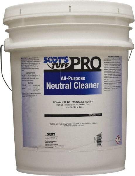 Scot's Tuff - 5 Gal Pail Cleaner - Use on Marble Terrazzo, Painted Surfaces, Tile, Varnished Wood - Exact Tool & Supply