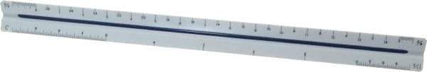 Staedtler - 12 Inch Long, Plastic Triangular Scales - Exact Tool & Supply