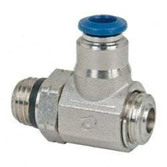 Value Collection - 145 Max psi, Meter Out Screw Adjusted Flow Control Valve - Buna N O Ring, 1/4" Tube Outside Diam - Exact Tool & Supply