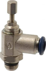 Value Collection - 145 Max psi, Meter Out Screw Adjusted Flow Control Valve - Buna N O Ring, 1/8" Tube Outside Diam - Exact Tool & Supply