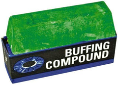 Osborn - 1 Bar Green Rouge Compound - Compound Grade Very Fine, Green, For Fine Polishing, Use on Premium Colored Aluminum, Stainless Steel & Steel - Exact Tool & Supply