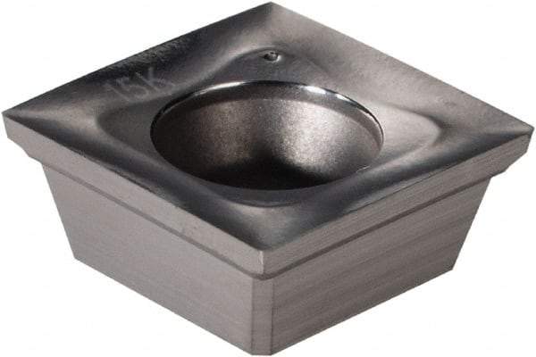 Ingersoll Cutting Tools - SHET110502 P Grade IN15K Carbide Milling Insert - Uncoated, 0.196" Thick, 0.433" Inscribed Circle, 0.008" Corner Radius - Exact Tool & Supply