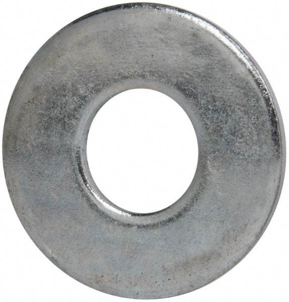 Value Collection - 7/8" Screw, Grade 2 Steel USS Flat Washer - 15/16" ID x 2-1/4" OD, 11/64" Thick, Zinc-Plated Finish - Exact Tool & Supply