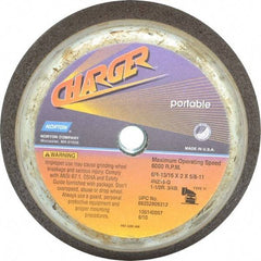 Norton - 6" Diam, 2" Overall Thickness, 16 Grit, Type 11 Tool & Cutter Grinding Wheel - Very Coarse Grade, Zirconia Alumina, Q Hardness, 6,000 RPM - Exact Tool & Supply