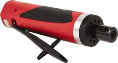 Sioux Tools - 1/4" Collet, Straight Handle, Straight Air Die Grinder - 18,000 RPM, Front Exhaust, 29.67 CFM, 1 hp, 6.21 bar, 1/4 NPT - Exact Tool & Supply