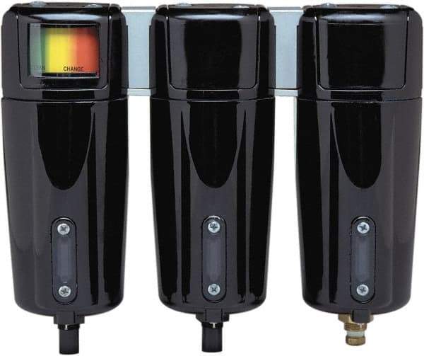 Parker - 300 CFM Oil, Dust, Water, Particulate Filter - 1-1/2" NPT, 250 psi, Auto Drain - Exact Tool & Supply