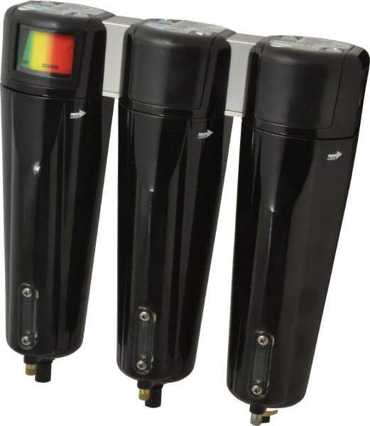 Parker - 63 CFM Oil, Dust, Water, Particulate Filter - 1/2" NPT, 250 psi, Auto Drain - Exact Tool & Supply
