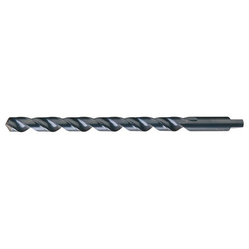 9/64 RHS / RHC HSS 118 Degree Notched Point Heavy Duty Long Flute Taper Length Drill - Steam Oxide - Exact Tool & Supply