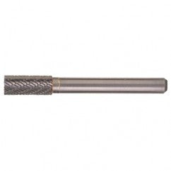 SB-2 Double Cut Solid Carbide Bur-Cylindrical with End Cut - Exact Tool & Supply