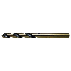 27/64 RHS / RHC HSS 135 Degree Split Point Heavy Duty Mechanics Length Drill - Black & Gold - Exact Tool & Supply