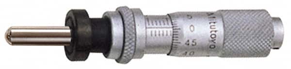 Mitutoyo - 13mm, 0.5118 Inch Thimble, 0.1969 Inch Diameter x 17.5mm Long Spindle, Mechanical Micrometer Head - Exact Tool & Supply