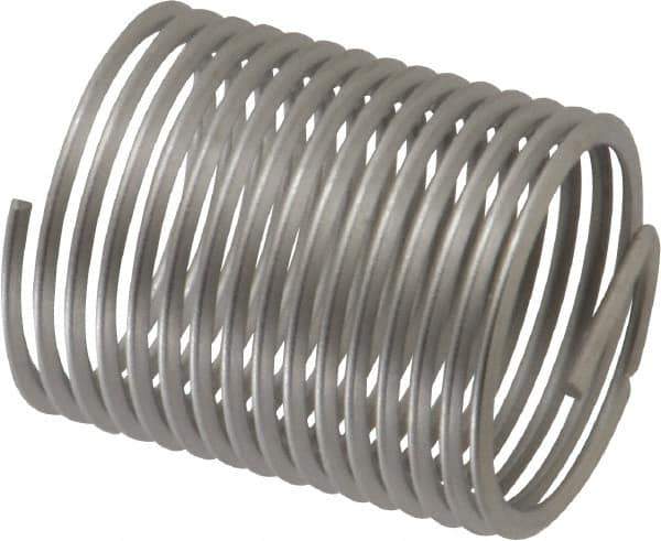 Heli-Coil - 7/8-14 UNF, 1.312" OAL, Free Running Helical Insert - 15-1/2 Free Coils, Tanged, 304 Stainless Steel, Bright Finish, 1-1/2D Insert Length - Exact Tool & Supply