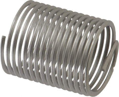 Heli-Coil - 7/8-14 UNF, 1.312" OAL, Free Running Helical Insert - 15-1/2 Free Coils, Tanged, 304 Stainless Steel, Bright Finish, 1-1/2D Insert Length - Exact Tool & Supply