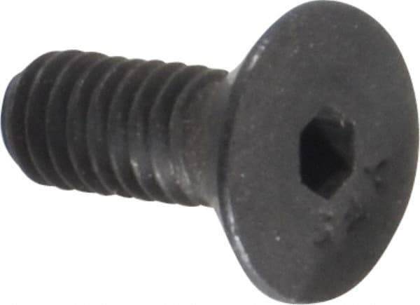 Value Collection - #6-40 UNF Hex Socket Drive, Flat Screw - Alloy Steel, Black Oxide Finish, Fully Threaded, 3/8" OAL - Exact Tool & Supply