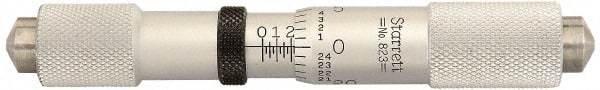 Starrett - 4 to 5 Inch Range, Mechanical Inside Caliper Micrometer - 0.001 Inch Graduation - Exact Tool & Supply