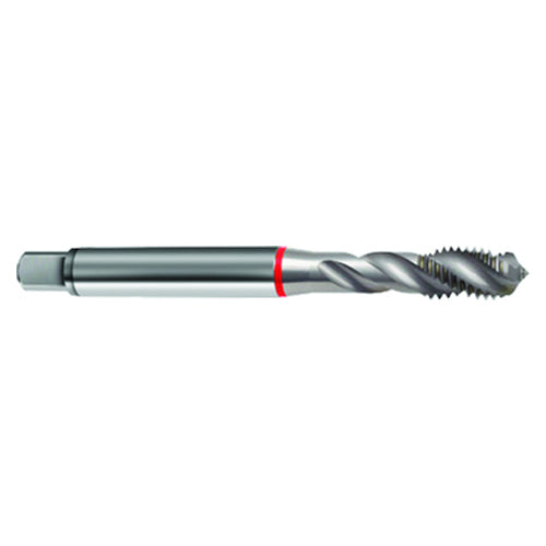 ‎M2.6 × 0.45 3FL 6H Cobalt Spiral Flute Semi-Bott Red Ring Tap-Bright-40 Degree Helix - Exact Tool & Supply