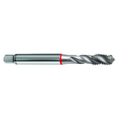 ‎M2.6 × 0.45 3FL 6H Cobalt Spiral Flute Semi-Bott Red Ring Tap-Bright-40 Degree Helix - Exact Tool & Supply
