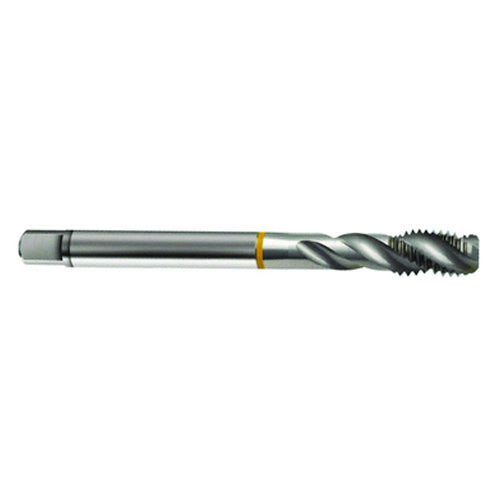 ‎M3 × 0.5 3FL 6H Cobalt Spiral Flute Semi-Bott Red Ring Tap-Bright-40 Degree Helix - Exact Tool & Supply