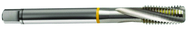 M14x1.25 6H 3-Flute Cobalt Yellow Ring Semi-Bottoming 15 degree Spiral Flute Tap-Bright - Exact Tool & Supply