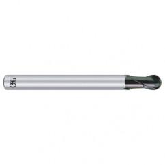 3/8" Dia. - 3 - 3/16" OAL - Carbide - Ball End HP End Mill-2 FL - Exact Tool & Supply