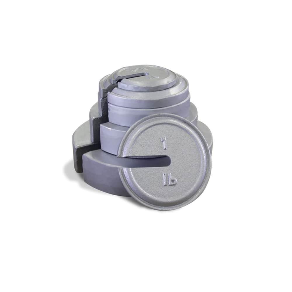 Rice Lake Weighing Systems - Scale Scoops, Scale Calibration Masses & Scale Accessories; Type: Calibration Weight ; For Use With: Weight, Slotted Interlocking, 5lb, 5-1/8 Dia X 1-1/4H x 9/16 Slot Width, ASTM Class 7 Cast Iron Painted ; Additional Informa - Exact Tool & Supply