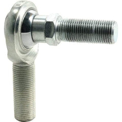 Tritan - 7/16" ID, 6,402 Lb Max Static Cap, Male Spherical Rod End - 7/16-20 RH, 9/16" Shank Diam, 1-3/8" Shank Length, Zinc Plated Carbon Steel with Low Carbon Steel Raceway - Exact Tool & Supply