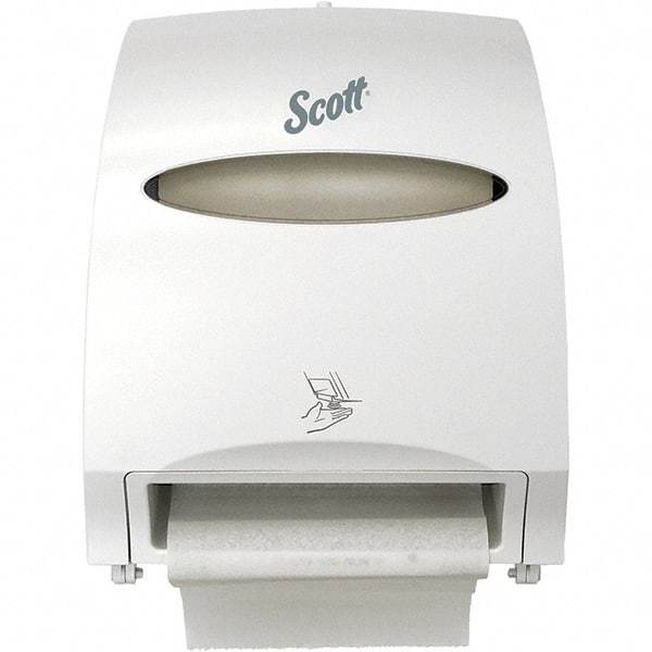 Kimberly-Clark Professional - Hands Free, Metal/Plastic Paper Towel Dispenser - 15.761" High x 12.7" Wide x 9.572" Deep, White - Exact Tool & Supply