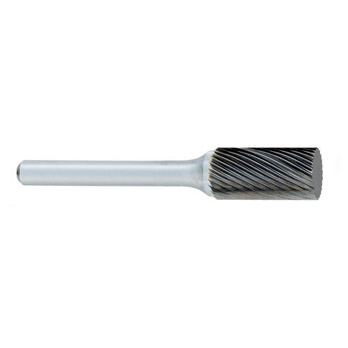 ‎SA-4 -7/16 × 1 LOC × 1/4 Shank × 2 OAL Cylindrical Carbide Medium Right Hand Spiral Burr - Exact Tool & Supply